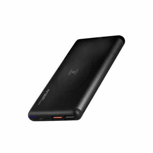 [ACC780094] Power Bank Argomtech S12W Delgado de Aluminio con Cargador Rapido 18W 12000 mAh Wireless