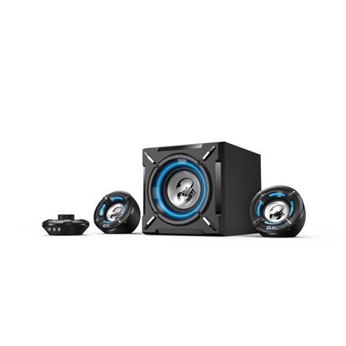 [AUD73546] Bocinas genius sw-g2.1 1000 con subwoofer, 26w rms, conectividad de audio 3.5mm, rca, incluye control, negro