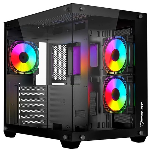 [CAB28991] Gabinete Ocelot Gaming A-CUBE 1 Con Ventana ARGB ATX/Micro-ATX/ITX USB 3.0/2.0 Sin Fuente 3 Ventiladores ARGB Instalados