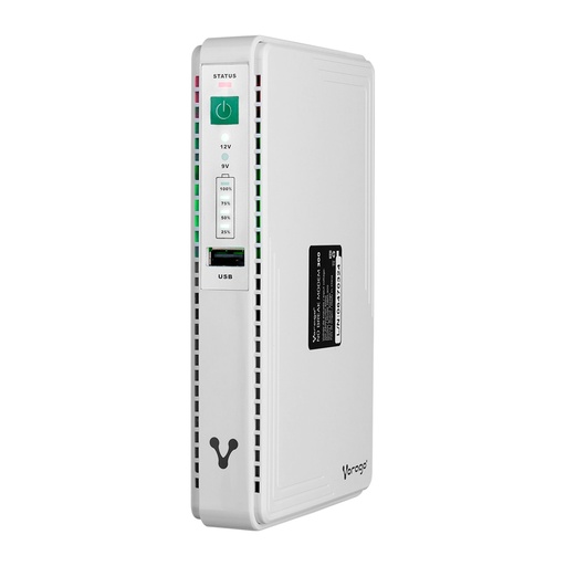 [POW54632] No Break Mini Vorago NBM-300 8800mAh Entrada 100 - 240V 1 Contacto USB 2 Contactos Plug Para Módem