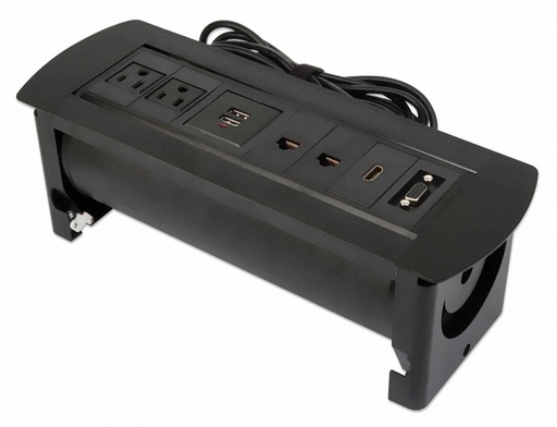 [ACC697753] Caja Para Mesa Manhattan 164856 2 Puertos 2x USB 2x RJ-45