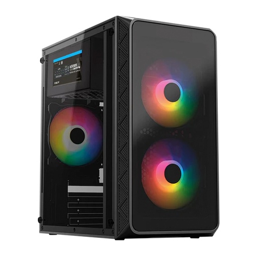 [CAB29000] Gabinete Acteck Doom Pro Crystal GI730 Mini-Tower Fuente De 600W 3x120mm