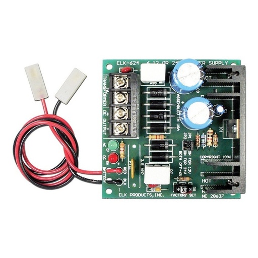 [POW54664] Fuente de poder 6vcc, 12vcc o 24vcc con opción de respaldo de batería / en caja de plástico