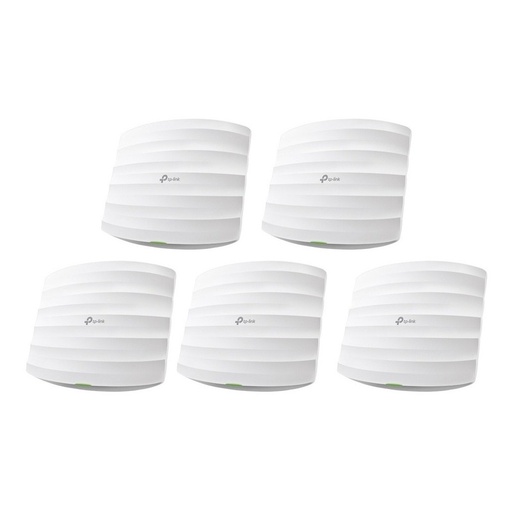 [NET33177] Kit de 5 puntos de accesso omada doble banda 802.11ac, mu-mimo, poe af y poe pasivo, soporta hasta 100 clientes, hasta 1350 mbps.