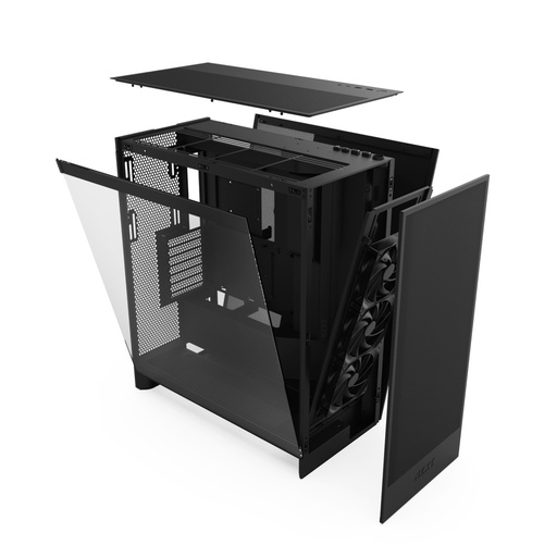 [CAB29065] Gabinete NZXT H7 Flow 2024 con Ventana, Midi-Tower, Mini-ITX/Micro-ATX/ATX, USB 3.0, sin Fuente, 3 Ventiladores Instalados, Negro