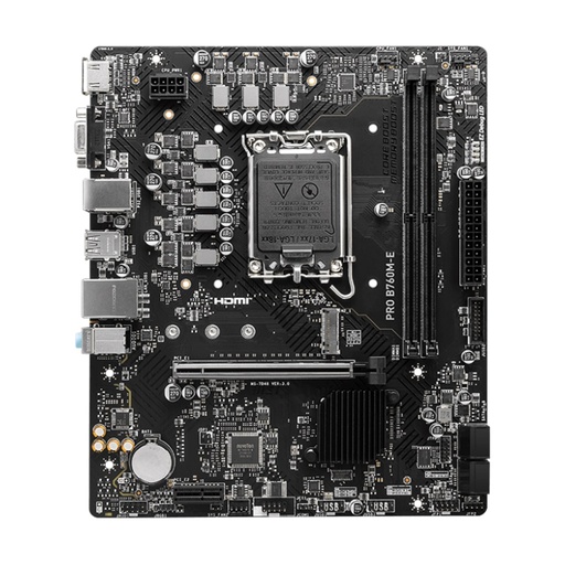 [MOB70621] Tarjeta Madre MSI Micro-ATX PRO B760M-E S-1700 Intel B760 HDMI 128GB DDR5 Para Intel