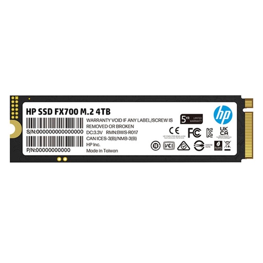 [SNR88375] Unidad De Estado Solido SSD HP FX700 NVMe 4TB PCI Express 4.0 M.2 