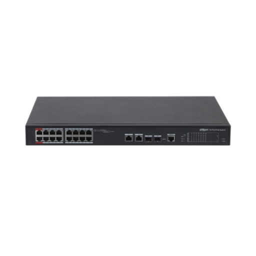[NET34216] Switch Dahua Fast Ethernet PFS4218-16ET-190 16 Puertos 10/100 + 2 Puertos Gigabit PoE 8.8Gbit/s 4000 Entradas - Administrable