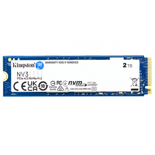 [SNR88395] Unidad De Estado Solido SSD Kingston SNV3S NVMe 2TB PCI Express 4.0 M.2 