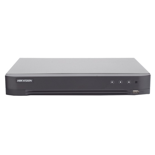 [SEC104845] DVR Hikvision IDS-7208HQHI-M1/XT 8 canales + 4 Canales IP Hasta 5MP Audio de Dos Vías por Coaxitron 1 Bahía de Disco Duro(No Incluido) H.265+