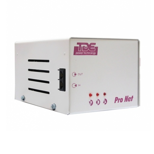 [ACC780616] Regulador de Voltaje TDE PRO NET Gabinete Metalico 800W 4 Contactos Voltaje de Operacion 120v Supreso 