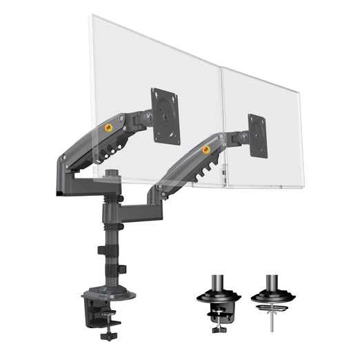 [SEC104970] Epcom Soporte de Escritorio para 2 Monitores 17" - 27", hasta 18kg