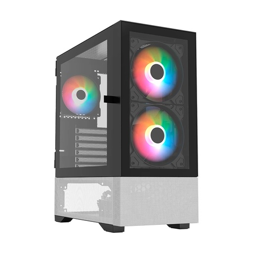 [CAB29164] Gabinete Balam Rush Nitrox Crystal 5500 CBW Midi-Tower Micro-ATX/Mini-ITX USB 2.0/3.0 Sin Fuente 3 Ventiladores Instalados
