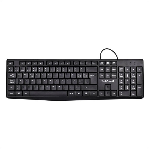 [KNM182580] Teclado Alámbrico TechZone TZACTCA04 QWERTY Español