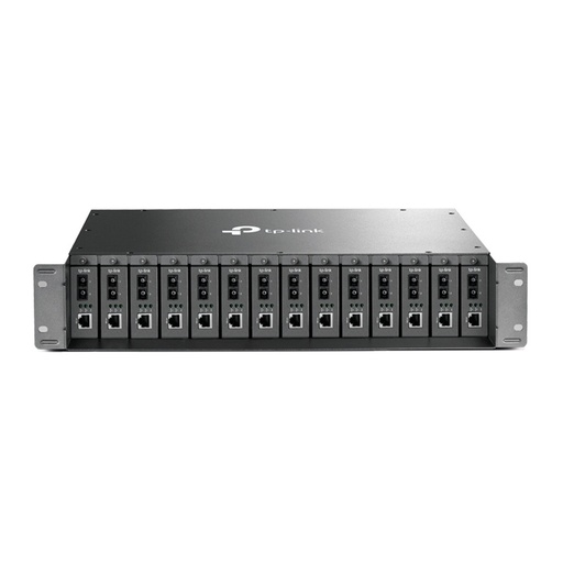 [NET34373] Gabinete Para Convertidores De Medios TP-Link MC1400 Para Montaje En Rack 2U 14 Bahías