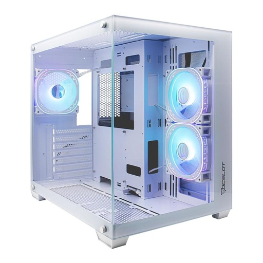 [CAB29175] Gabinete Ocelot Gaming W-CUBE 2 Midi-Tower ATX/Micro-ATX/Mini-ITX USB 2.0/3.0 Sin Fuente 3 Ventiladores Instalados ARGB