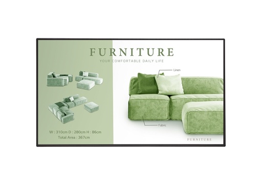 [MNS38949] Monitor de señalizacion digital lg de 43 plg uso 24 7 brillo 500 nits, bisel t