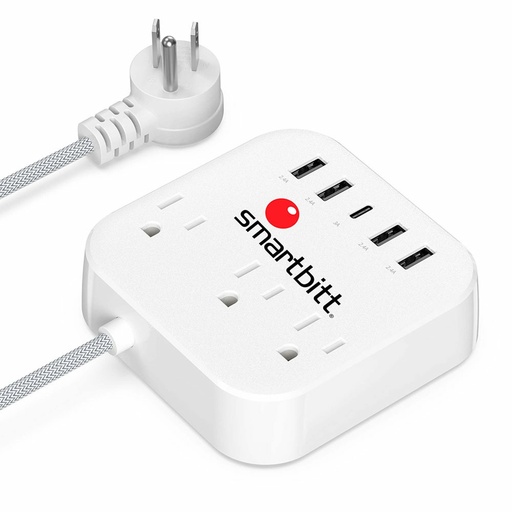 [ACC780892] Multicontacto Smarbitt SBSS-B3-5U 3 Contactos 1x USB C 4x USB A 5V 3A