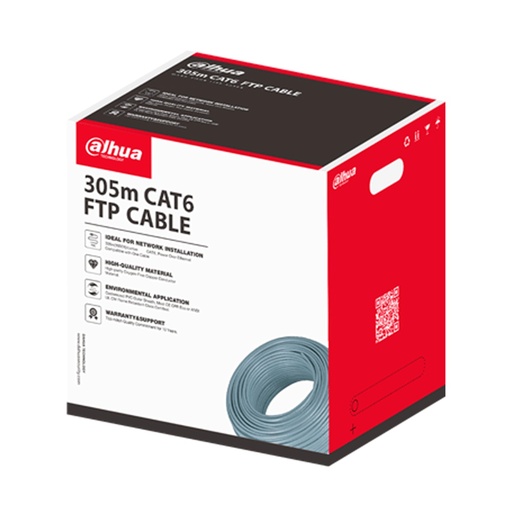 [NET34456] Bobina De Cable Cat6 FTP Dahua DH-PFM920I-6F-C 305 Metros