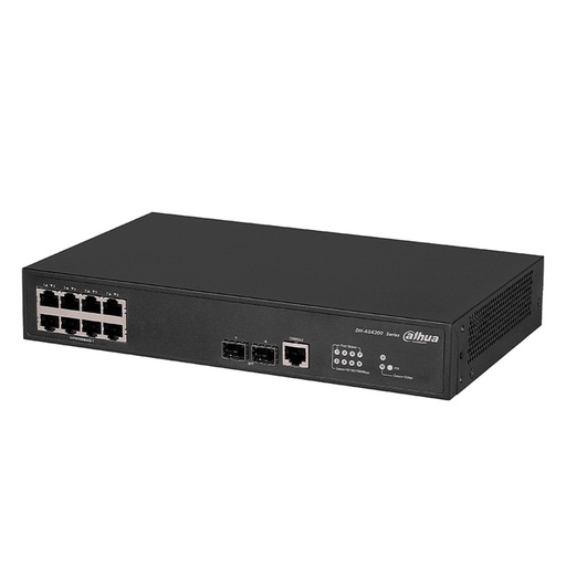 [NET34490] Switch Dahua Gigabit Ethernet AS4300 8 Puertos 10/100/1000 + 2 Puertos SFP 20 Gbit/s 16.000 Entradas Administrable