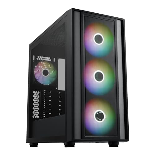 [CAB29221] Gabinete Cooler Master MasterBox 600, Mid Tower, ATX/EATX/Micro-ATX/Mini-ITX, sin Fuente, 4 Ventiladores ARGB Instalados, Negro