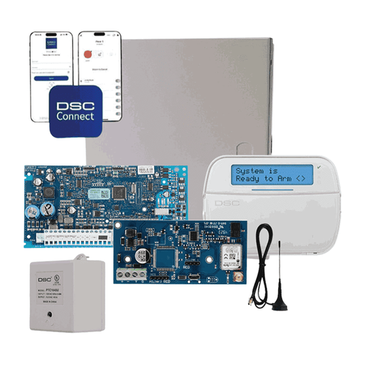 [CAB29234] Kit Sistema de Alarma DSC NEO-LCD-LE4050M Alámbrico Inalámbrico 32 Zonas de Alarma con Panel de Control 