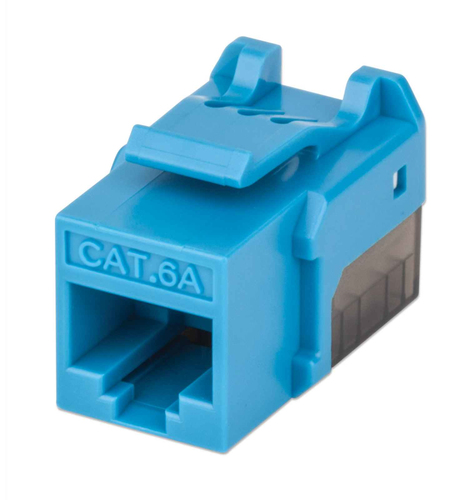 [NET1648] Jack keystone intellinet cat 6, azul con negro, 772334