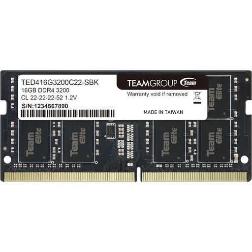 [SNR88684] Memoria RAM Team Group Elite DDR4 3200MHz 16GB CL22 SO-DIMM