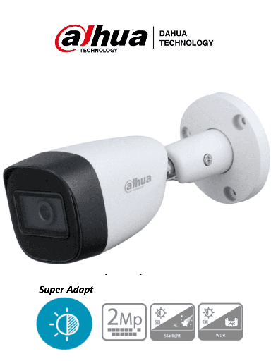 [SEC2240] Cámara Tipo Bullet De Vigilancia Dahua HAC-HFW1231CMN-0280B De Alta Definición Distancia De Luz Hasta 30m IP67