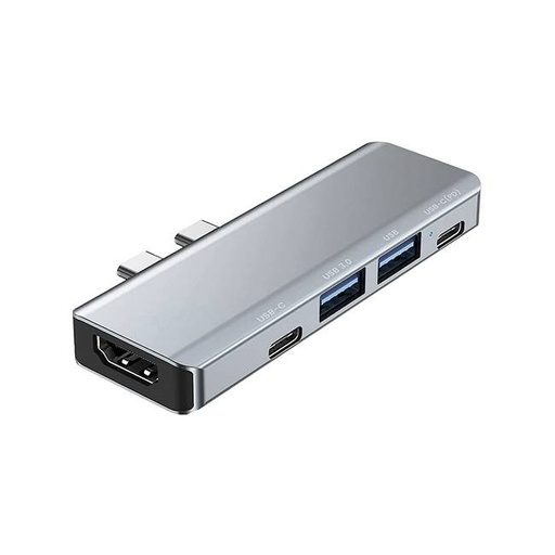 [ACC781040] Urban Balance Docking Station UB52 para MacBook, 2x USB 3.0, 2x USB-C, 1x HDMI, Gris