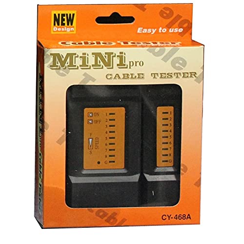 [NET34684] Probador de cable de red rj45 y rj11 xcase con indicador led baterias aaa incluidas color negro/amarillo