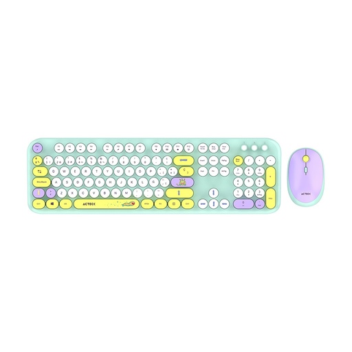 [KNM182701] Kit de Teclado y Mouse Acteck Creator Chic K- Colors MK485 RF Inalámbrico Español