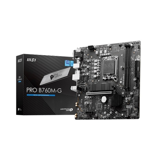 [MOB70739] Tarjeta Madre MSI PRO B760M-G S-1700 2x DDR4 4800 HDMI DisplayPort D-sub 2x M.2 Micro ATX