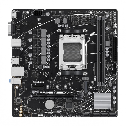 [MOB70740] Tarjeta Madre Asus PRIME A620M-K 2xDDR5 96GB 6400Mhz HDMI VGA PCIe 4.0 M.2 S AM5 Ryzen mATX