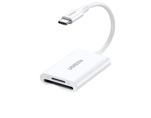 [SEC106101] Lector de tarjetas usb-c 3.1 | soporta micro-sd (tf) /sd | 5gbps | 170 mb/s | otg | soporta hasta 2tb | admite intercambio en caliente | 2 tarjetas simultaneas | soporta windows/mac os/linux | color blanco