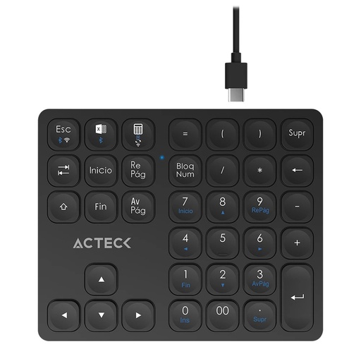 [KNM182724] Teclado Numérico Acteck Inspire Pad Pro TN480 Inalámbrico Bluetooth