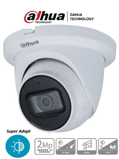 [SEC2275] Dahua hac-hdw1231tmq-a - camara domo 1080p super adapt/ lente de 2.8mm/ 107 grados de apertura/ microfono integrado/ ir de 60 mt