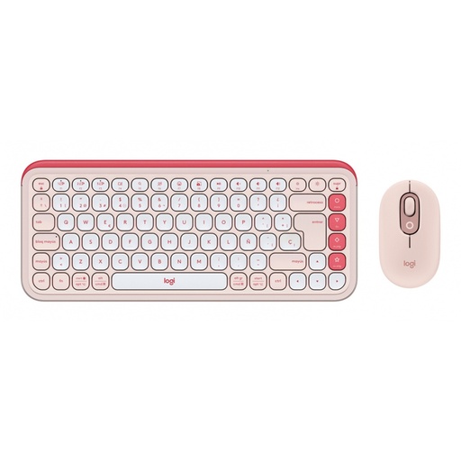[KNM182734] Kit de Teclado y Mouse Logitech POP Icon Combo Inalámbrico Bluetooth Español
