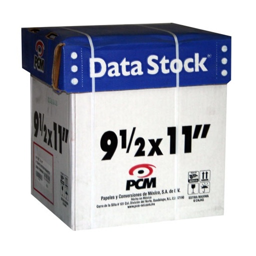 [POS353] Papel para impresión pcm ds00113000b - data stock 9½ x 11 1t c/3000 bco