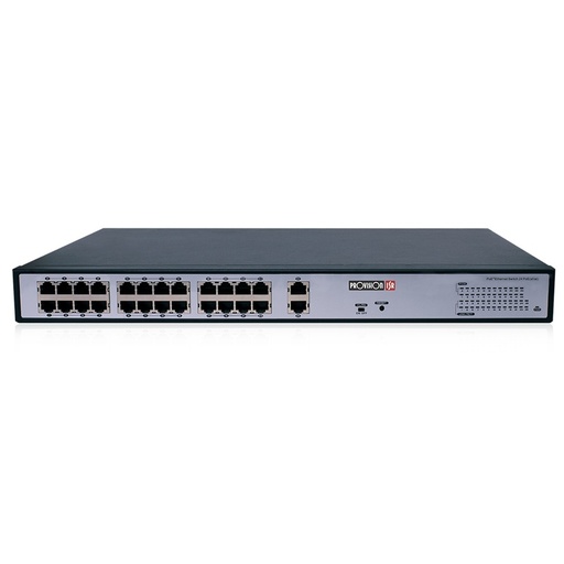 [NET34861] Switch Provision-ISR Fast Ethernet Ethernet PoES-24300C+2G 24 Puertos 10/100/1000Mbps + 2 Puertos Uplink 1Gbps 8,8 Gbit/s 16.000 Entradas No Adminitrable
