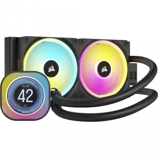 [COO100640] Enfriamiento Líquido Para CPU Corsair iCue Link H100I LCD RGB 2x 120mm Hasta 2400RPM