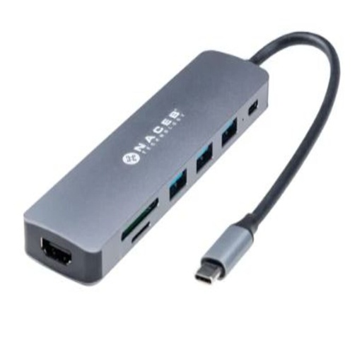 [ACC20122057] Hub USB Naceb NA-0127 USB C - HDMI USB A 3.1 USB C 480 Mbit/s