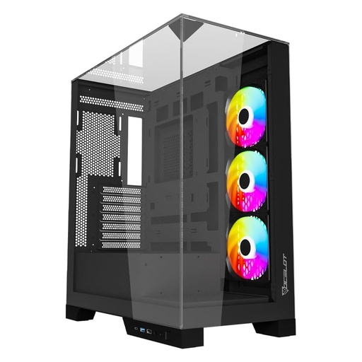 [CAB29309] Gabinete Ocelot Gaming Glass Hunter 3 ARGB ATX Sin Fuente De Poder