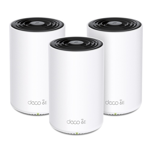 [NET34882] Router TP-Link con Sistema de Red Wi-Fi en Malla Deco XE75 Pro con WiFi Mesh, Inalámbrico, 2402Mbit/s, 3x RJ-45, 2.4/5/6GHz, Antenas Internas Blanco - 3 Piezas