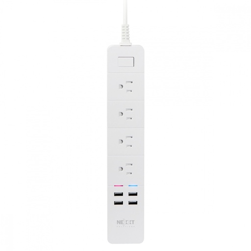 [ELE35546] Nexxt Solutions Supresor de Picos NHP-E610, 4 Salidas, 4 Puertos USB, 900 Joules