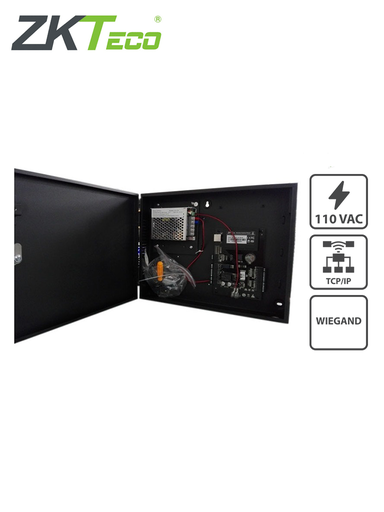 [CAB27221] Zkteco c3200b - control de acceso profesional / 2 puertas / 4 lectoras / pull / gabinete y fuente / sin biometria