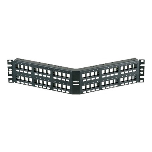 [WIR88443] Panel de parcheo modular keystone (sin conectores), angulado, de 48 puertos, 2ur
