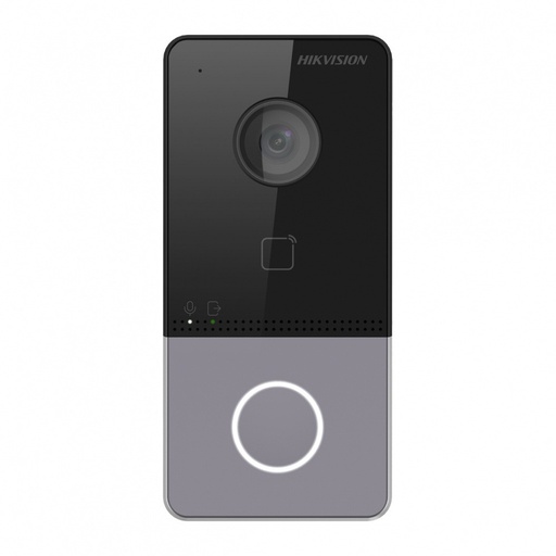 [MNS39185] Videoportero ip 2 megapixel / poe estandar / ip65  / apertura desde hik-connect / soporta 1 departamento y hasta 6 monitores / soporta tarjetas mifare / 1 salida relay