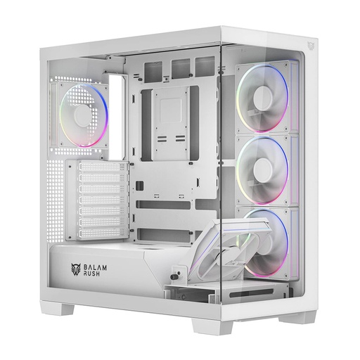 [ACC20122151] Gabinete Balam Rush Tank Polar 7900, Midi-Tower, ATX/Micro-ATX/Mini-ITX, USB 2.0/3.0, sin Fuente, 5 Ventiladores Instalados, Blanco