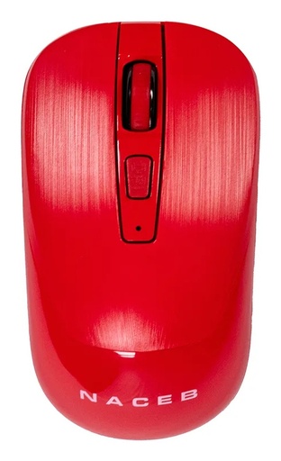 [KNM182786] Mouse Naceb NA-0137R, Inalámbrico, Óptico, 1.600DPI, RF Inalámbrico, Rojo